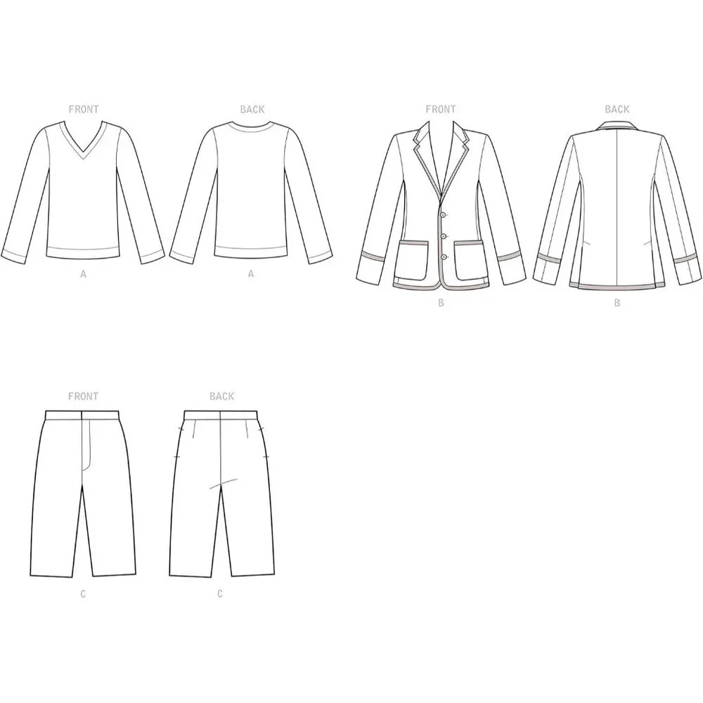 Simplicity Sewing Pattern 9094 Unisex Adult School Uniform Cosplay Costume 44-52